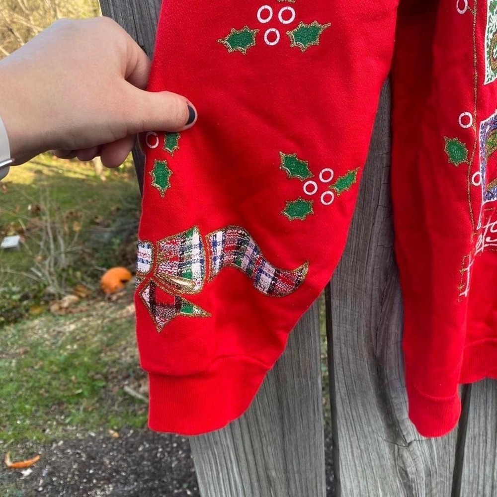 Christmas On Mainstreet Red Twelve Days of Christmas Sweatshirt M Made in USA - Picture 5 of 7